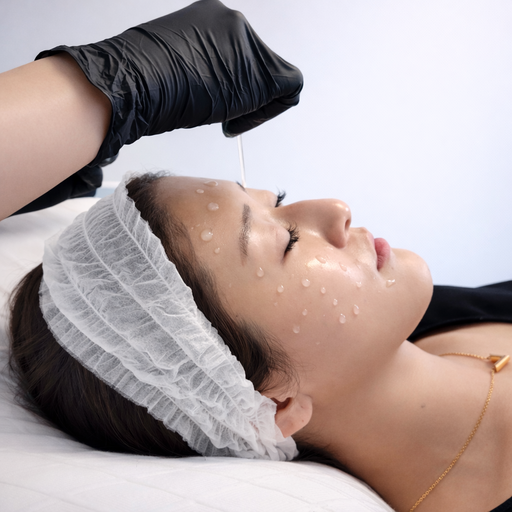 雪花ピールの施術シーン